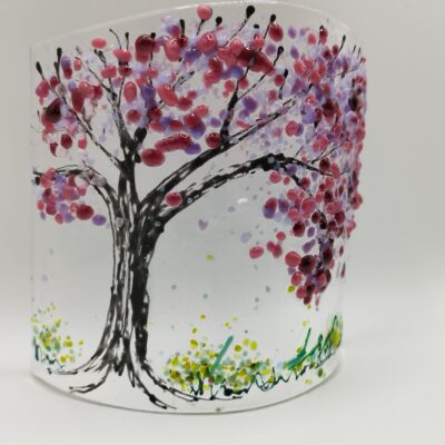Tree Curve fused glass